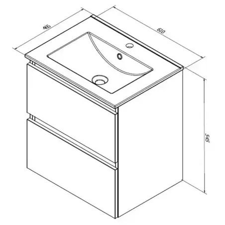 Sanibell Online møbelpakke, 60x46 cm, Mat antracit
