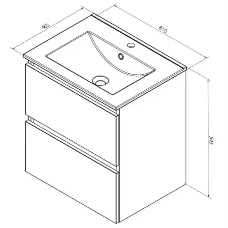 Sanibell Online møbelpakke, 80x46 cm, Mat antracit