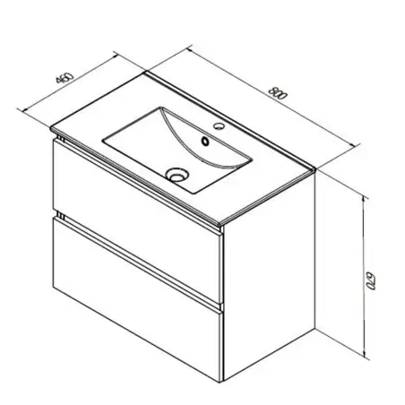Sanibell Basicline møbelpakke, 80x46cm, Whiskey eg