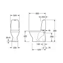 Gustavsberg Nautic 1500 toilet skjult S-lås