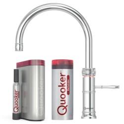 Quooker Classic Fusion Round krom, inkl Combi+ beholder & Cube køler