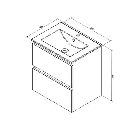 Sanibell Online baderumsmøbel 60 cm - sort