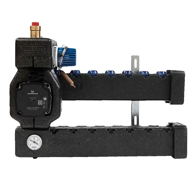 Wavin Midishunt med Grundfos pumpe og isolering - til 2 kredse