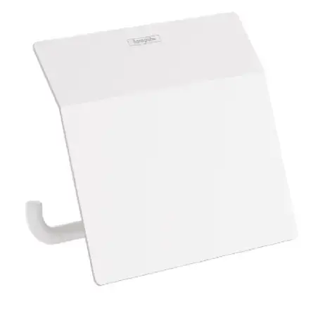 Hansgrohe AddStoris papirholder m/låg - mat hvid