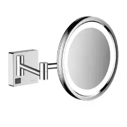 Hansgrohe AddStoris barber-/kosmetikspejl med LED-lys - krom