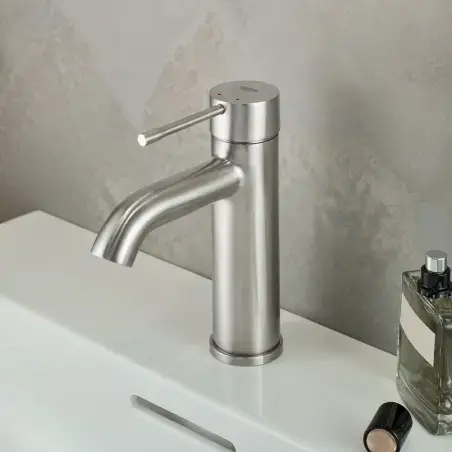 Grohe Essence Håndvaskarmatur - supersteel - small, uden bundventil