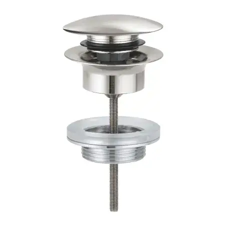 Grohe Push-up bundventil med overløb - Supersteel