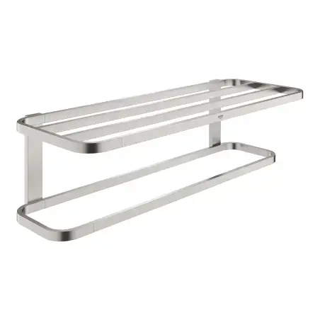 Håndklædestang m/hylde, supersteel