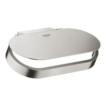 Toiletpapirholder m/låg, supersteel