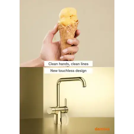 Damixa Silhouet Touchless køkkenarmatur - børstet messing