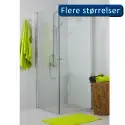 TopDesign Brusehjørne 6mm, klar glas - 80x80x200cm - komplet sæt