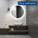 Nordic Bad Sandra 1 rundt LED-spejl med varme, Ø60 cm