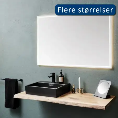Cassøe Luca spejl med front og baggrundslys - 60 x 80 cm