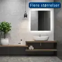 Nordic Bad Mona 1 firkantet LED-spejl med varme, 60 x 80 cm