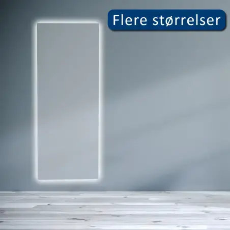 Nordic Bad Sus 1 retangulært LED-spejl, 160 x 50 cm