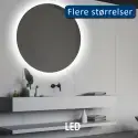 Nordic Bad Puk 1 rundt LED-spejl, Ø60 cm