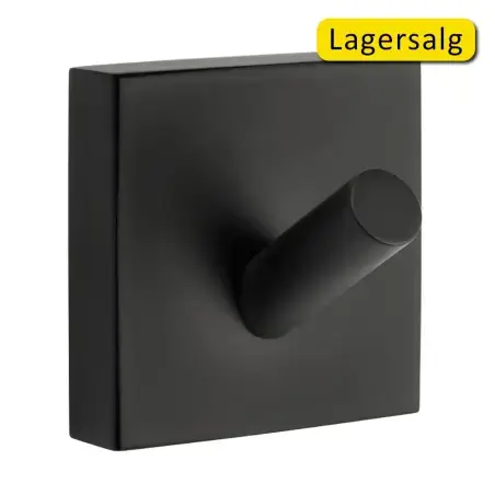 Smedbo House håndklædekrog med 1 knage - Mat sort
