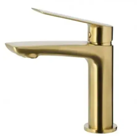 Cassøe Sleek håndvaskarmatur med bundventil - Børstet messing