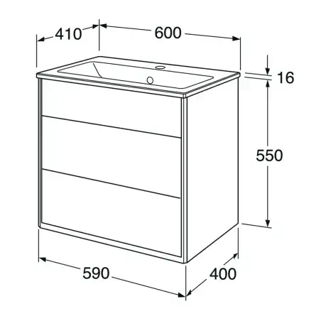 GRAPHIC MØBELSÆT M/ VASK 60 CM