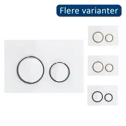 Geberit Sigma 21, rund betjeningsplade - Hvid/krom