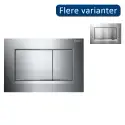 Geberit Sigma 20, kantet betjeningsplade - Krom/matkrom