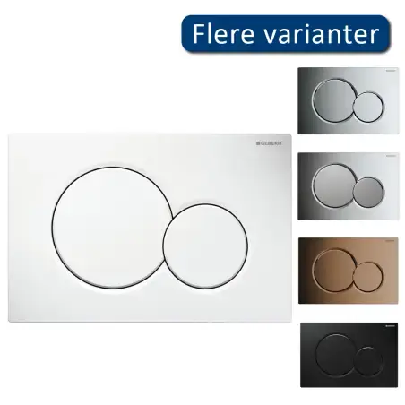 Geberit Sigma 01, rund betjeningsplade - Hvid