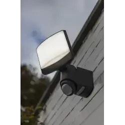 LUTEC Sunshine LED væglampe, mørkegrå solcelle med sensor 7,5W