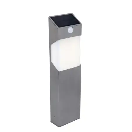 LUTEC Solstel udendørs LED pullert med solcelle og sensor 2,3W