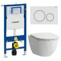 Toiletpakke Laufen Pro m/softclose sæde, Geberit Sigma cisterne, Mathvid/hvid trykplade