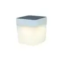LUTEC Terning hvid LED bordlampe med solcelle 1W