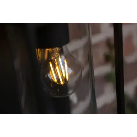 LUTEC Flair LED væglampe, sort solcelle med sensor 2W