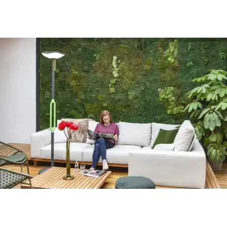 LUTEC Poppy SMART LED udendørs solcelle gulvlampe med bluetooth højtaler