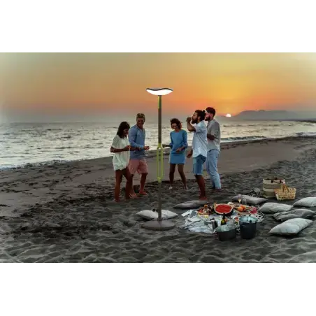 LUTEC Poppy SMART LED udendørs solcelle gulvlampe med bluetooth højtaler