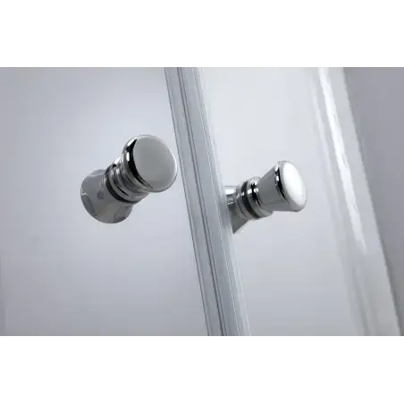 Nortiq brusehjørne med klar glas, krom profiler - 90 x 90 cm