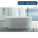 TopDesign fritstående ovalt badekar 150 X 75 cm