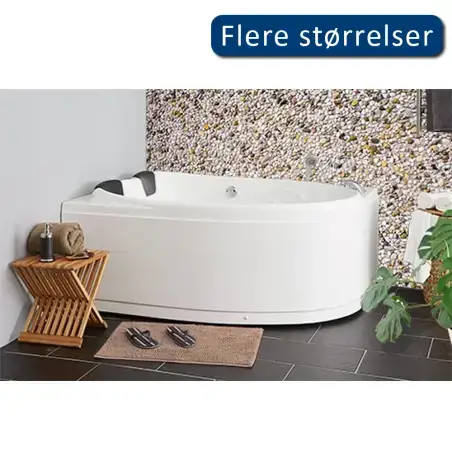 TopDesign spabad 170x120 - 2 personers - Venstrevendt