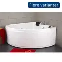 TopDesign hjørnespabad 150x150 - 2 personers - Højrevendt