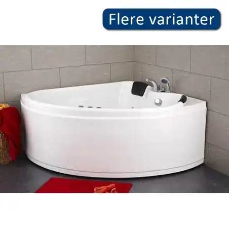 TopDesign hjørnespabad 150x150 - 2 personers - Højrevendt