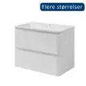 Nortiq Miami møbelpakke i mat hvid, 2 skuffer m/softclose - 60 cm
