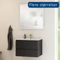 Nortiq Miami møbelpakke i højglans sort, 2 skuffer m/softclose - 60 cm