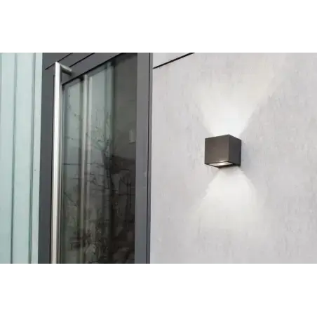 Lutec Gemini Square mini udendørs LED væglampe 9W