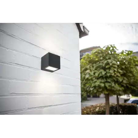 Lutec Gemini Square mini udendørs LED væglampe 9W