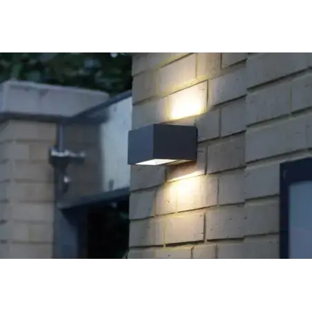 Lutec Gemini Square Small udendørs LED væglampe 10,5W