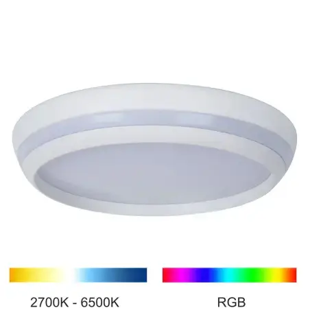 LUTEC Cepa Small SMART-LED loft lampe, White and Colour Ambiance, Hvid