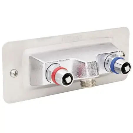 FM Mattsson dobbelt udendørshane - til 400mm vægtykkelse