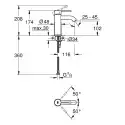 Grohe Essence Håndvaskarmatur - supersteel - small, uden bundventil