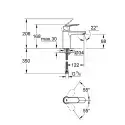 Grohe Eurosmart Cosmopolitan håndvaskbatteri, krom, Glat krop, M-Size