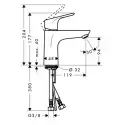 HG Focus 100 HV. u. løft-op HG Focus 100 u. løft-op. Krom