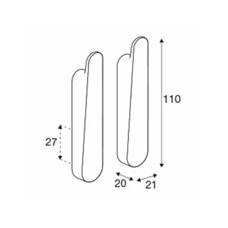 Pressalit Style Håndklædekrog, stor, 2 stk, krom