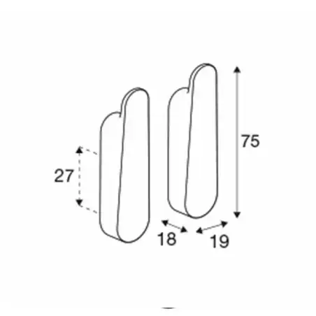 Pressalit Style Håndklædekrog, lille, 2 stk, børstet stål